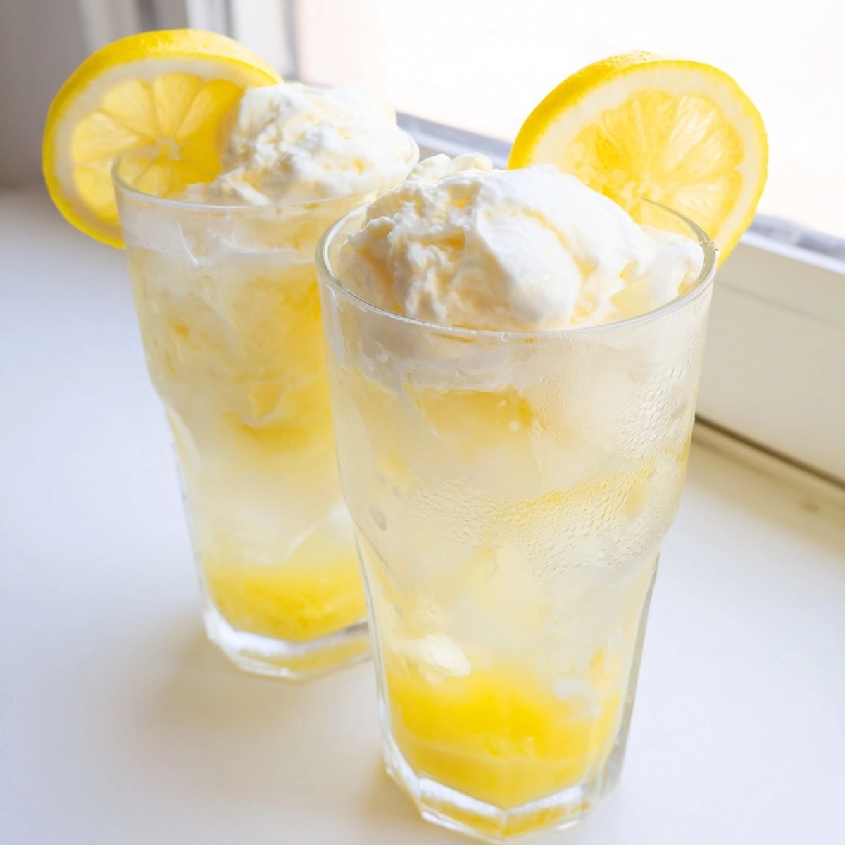 Frothy whipped lemonade recipe; blending tangy citrus with sweet and cloud-like whipped cream.