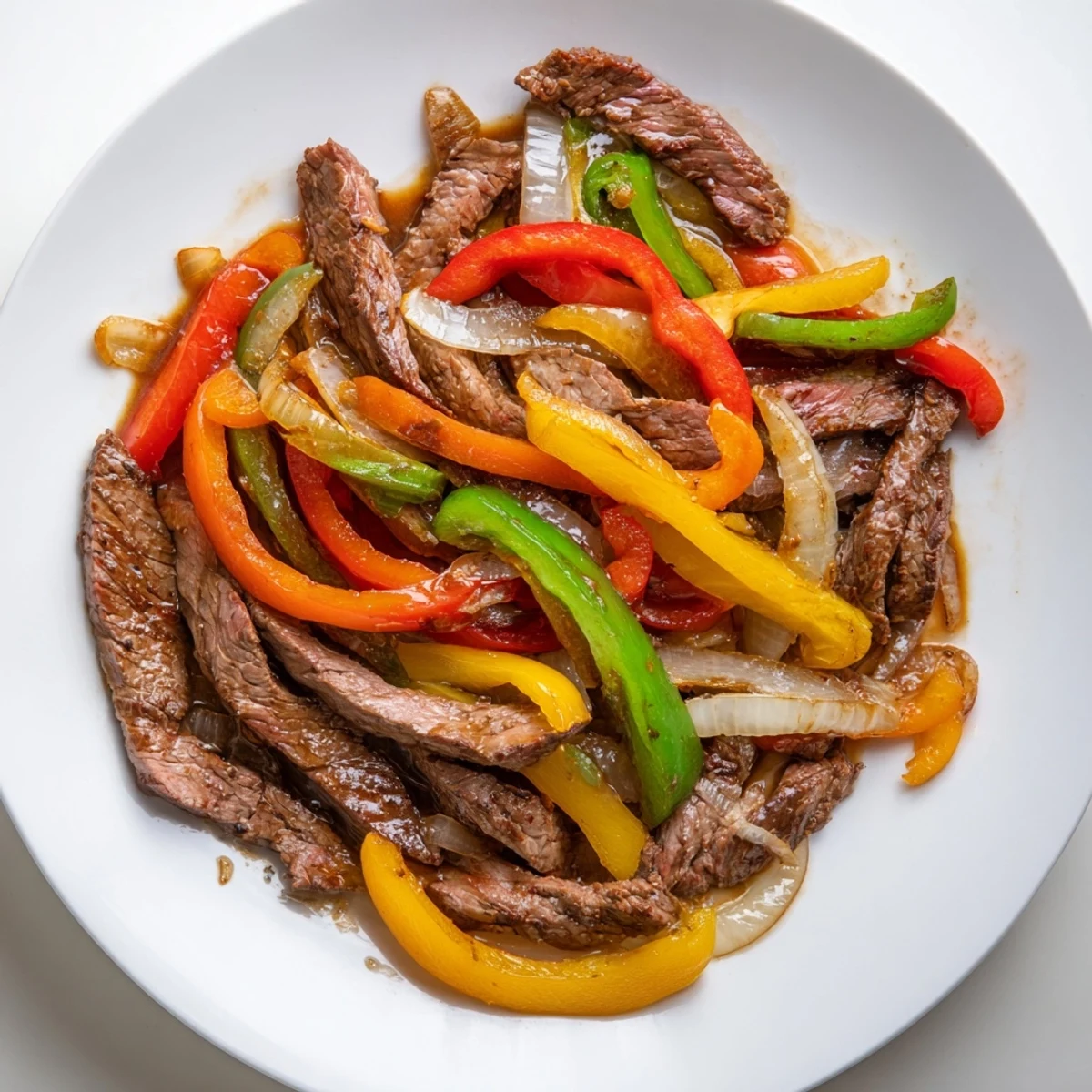 View of delicious beef fajitas with warm tortillas ready to be assembled for a flavorful meal.