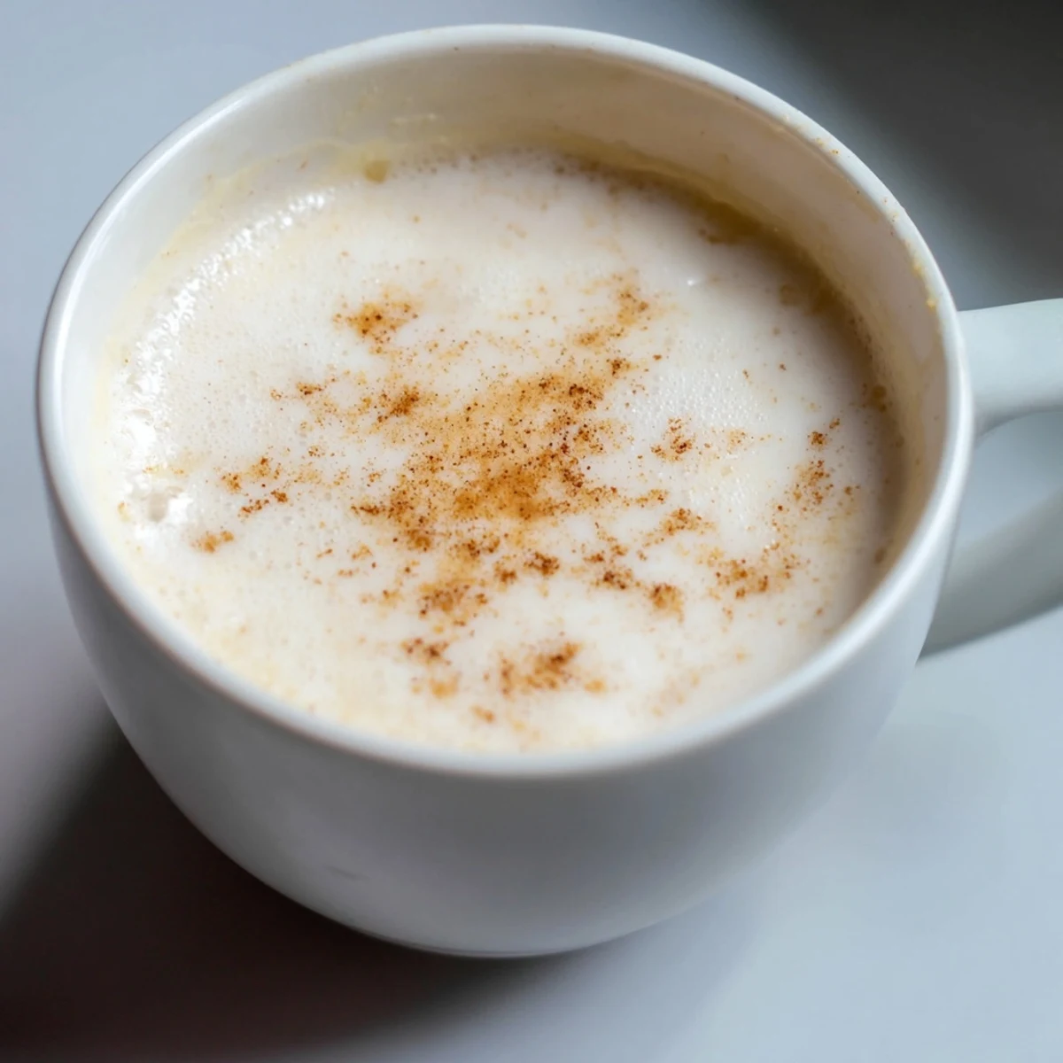 Steaming mug of creamy hot milk, warm vanilla aroma, perfect for a relaxing night in.