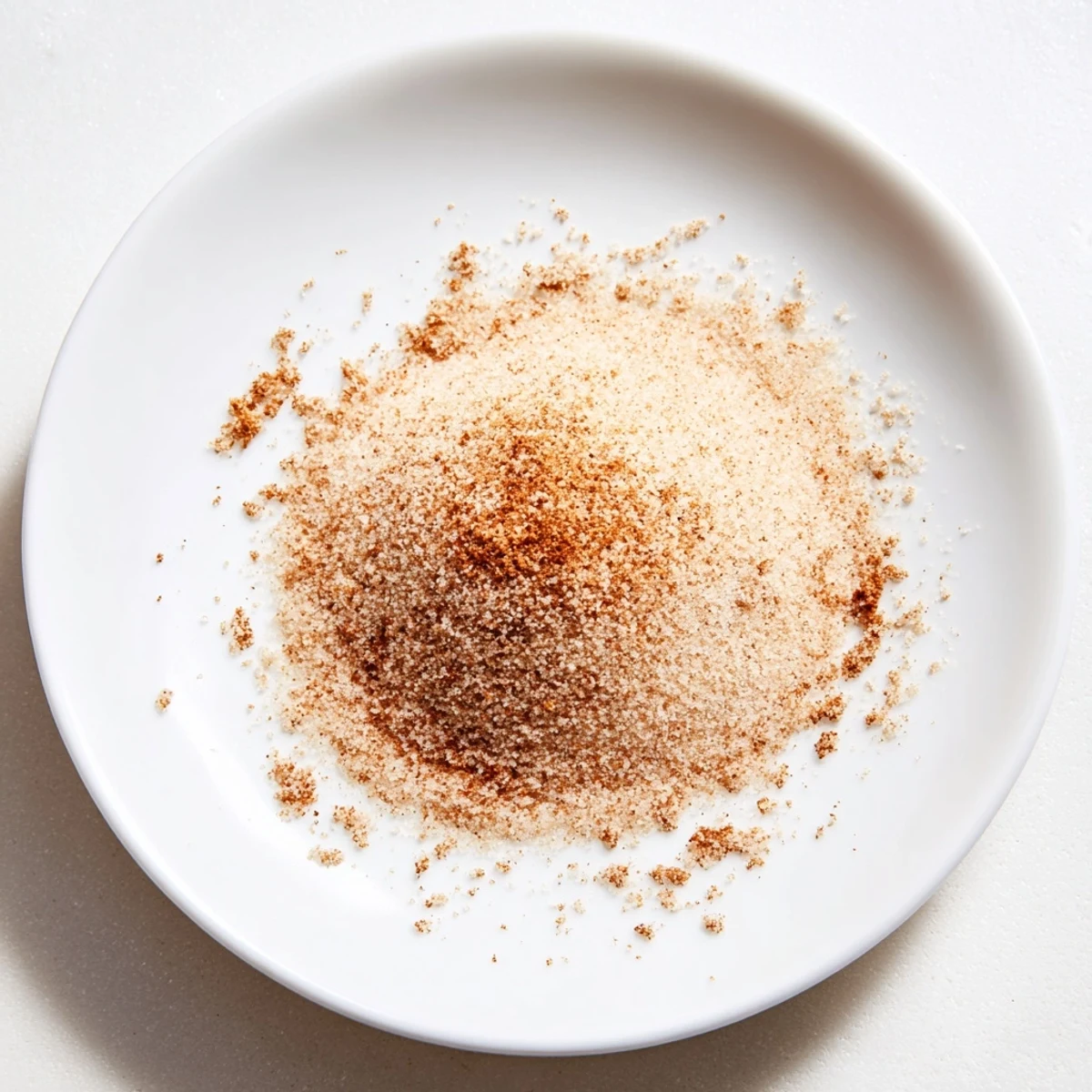 Freshly made spiced sugar rim mixture ready to coat glasses, ideal for autumn cocktails.
