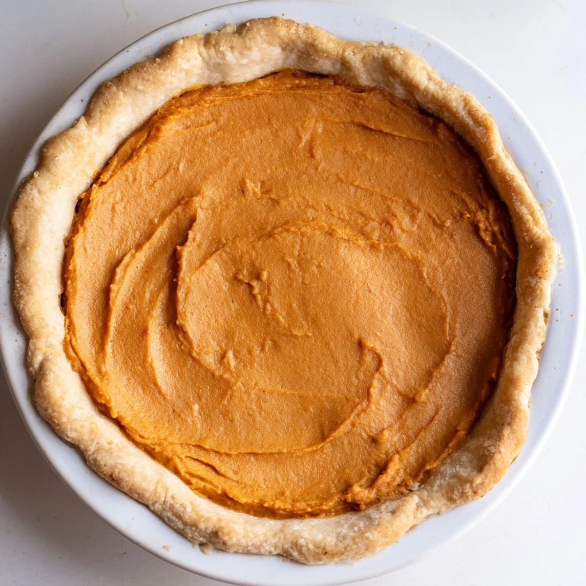 Golden, baked sweet potato pie with a flaky crust, perfect for a Thanksgiving feast.