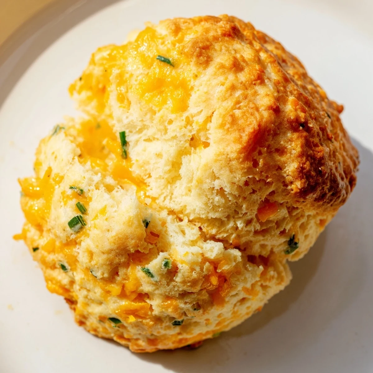 Warm cheese scones, boasting a perfect rise with melted cheddar, ideal for a savory brunch.