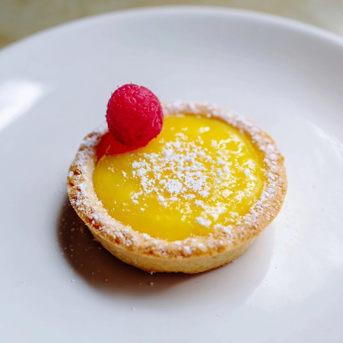 Golden-brown Lemon Tartlets, a sweet and tangy treat perfect for a sunny afternoon dessert.
