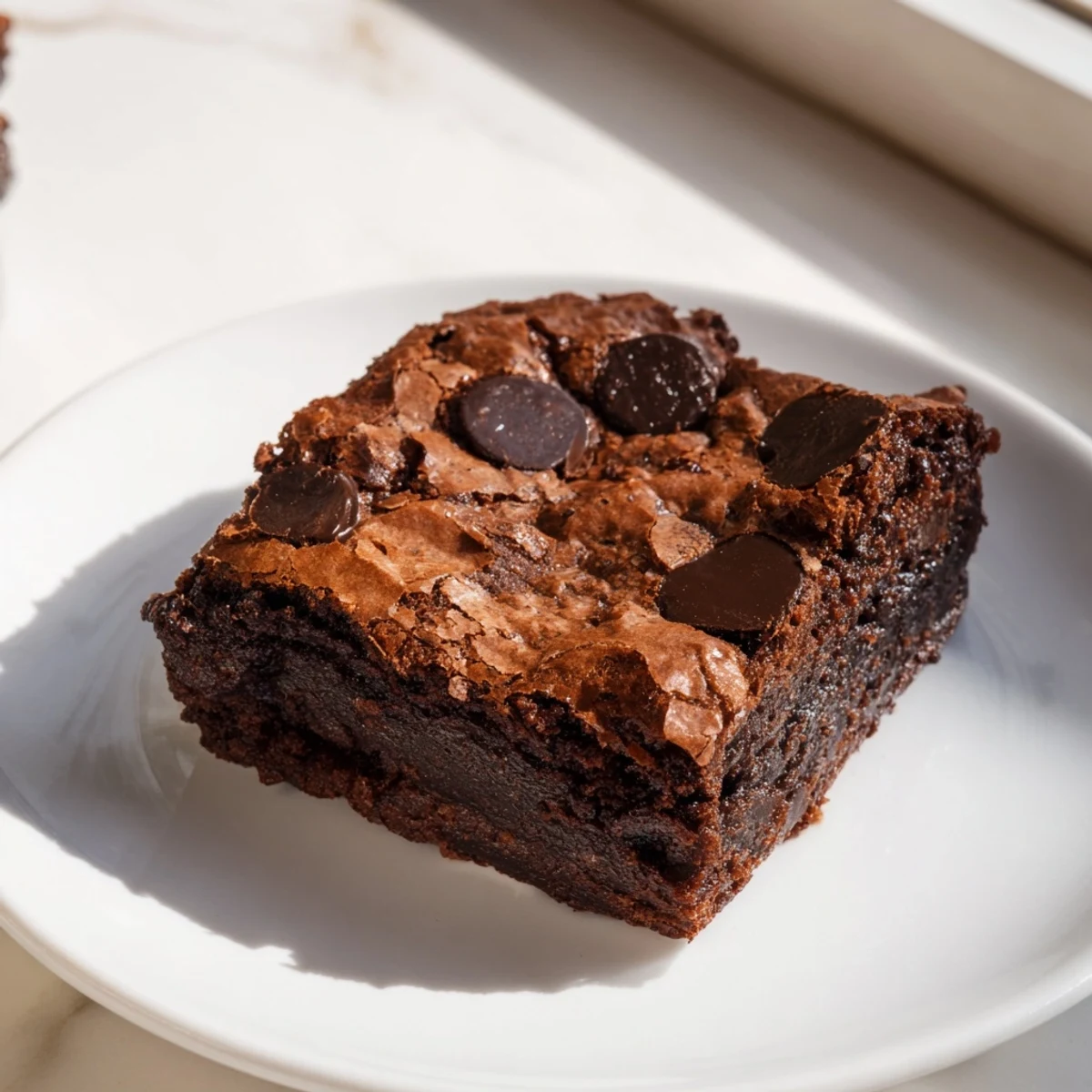 Freshly baked chocolate brownies, cut and arranged, a simple dessert for any sweet craving.