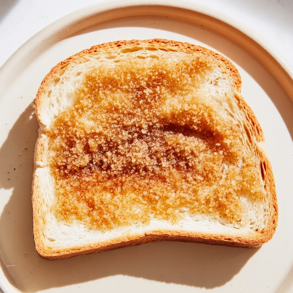 Freshly baked Cinnamon Toast with glistening sugar crystals, perfect alongside freshly brewed coffee on a plate.