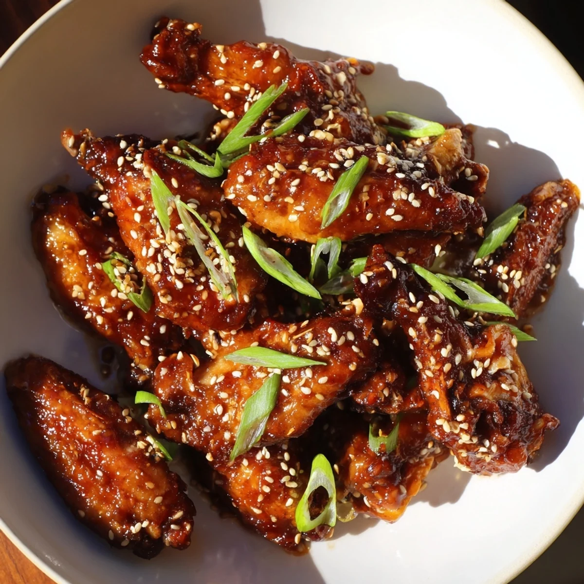 Sticky Chicken Wings glistening under the oven's heat, ready to be devoured at your next game night.