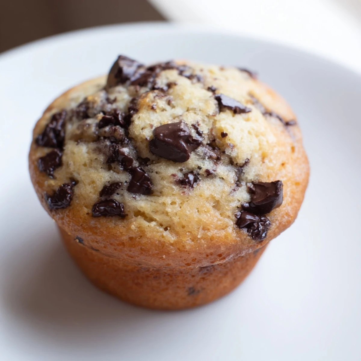Delicious and moist chocolate chip banana bread muffins, piled high and ready to enjoy as a sweet snack.