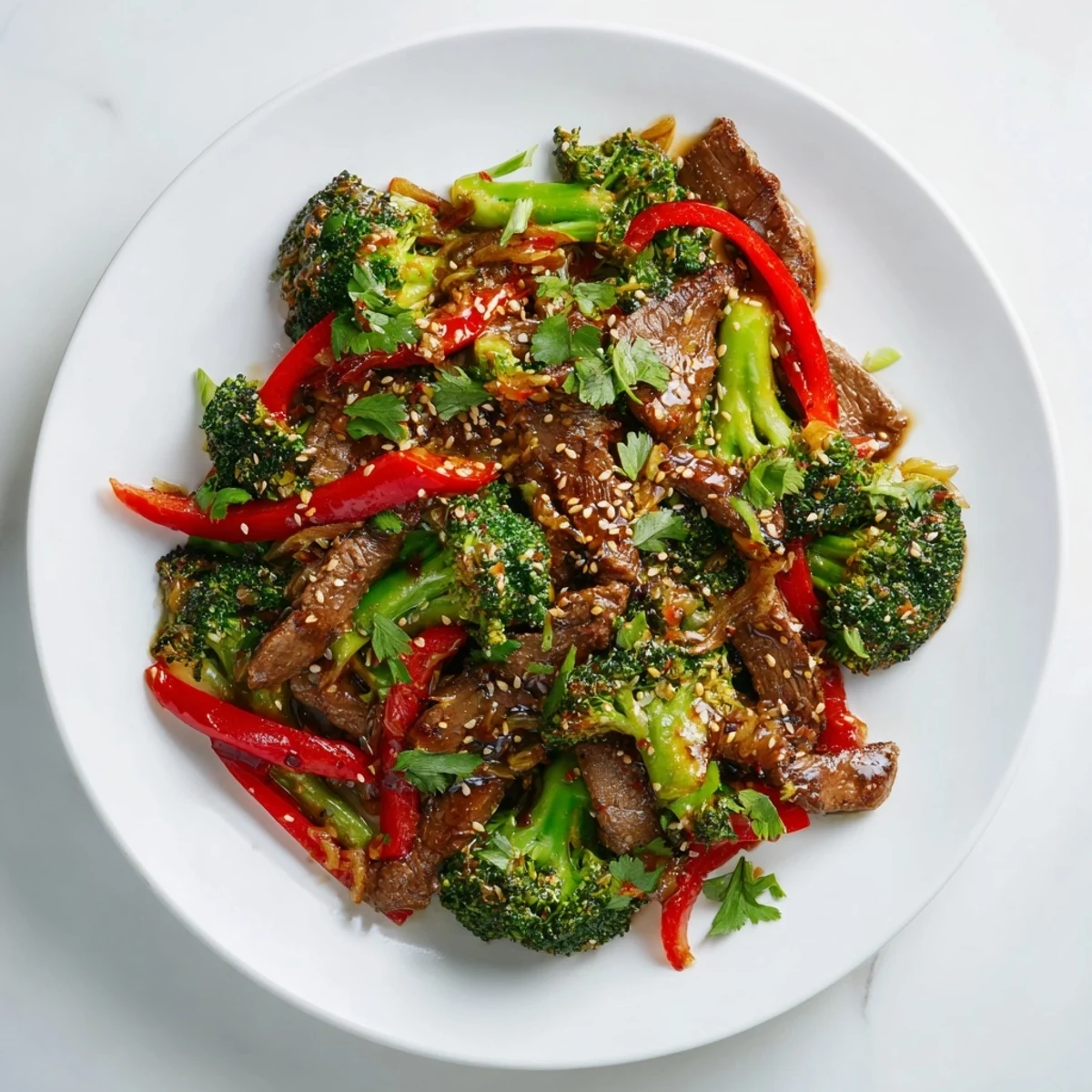 Flavorful Spicy Beef and Broccoli Stir Fry with tender beef and crisp broccoli served over steamed rice.