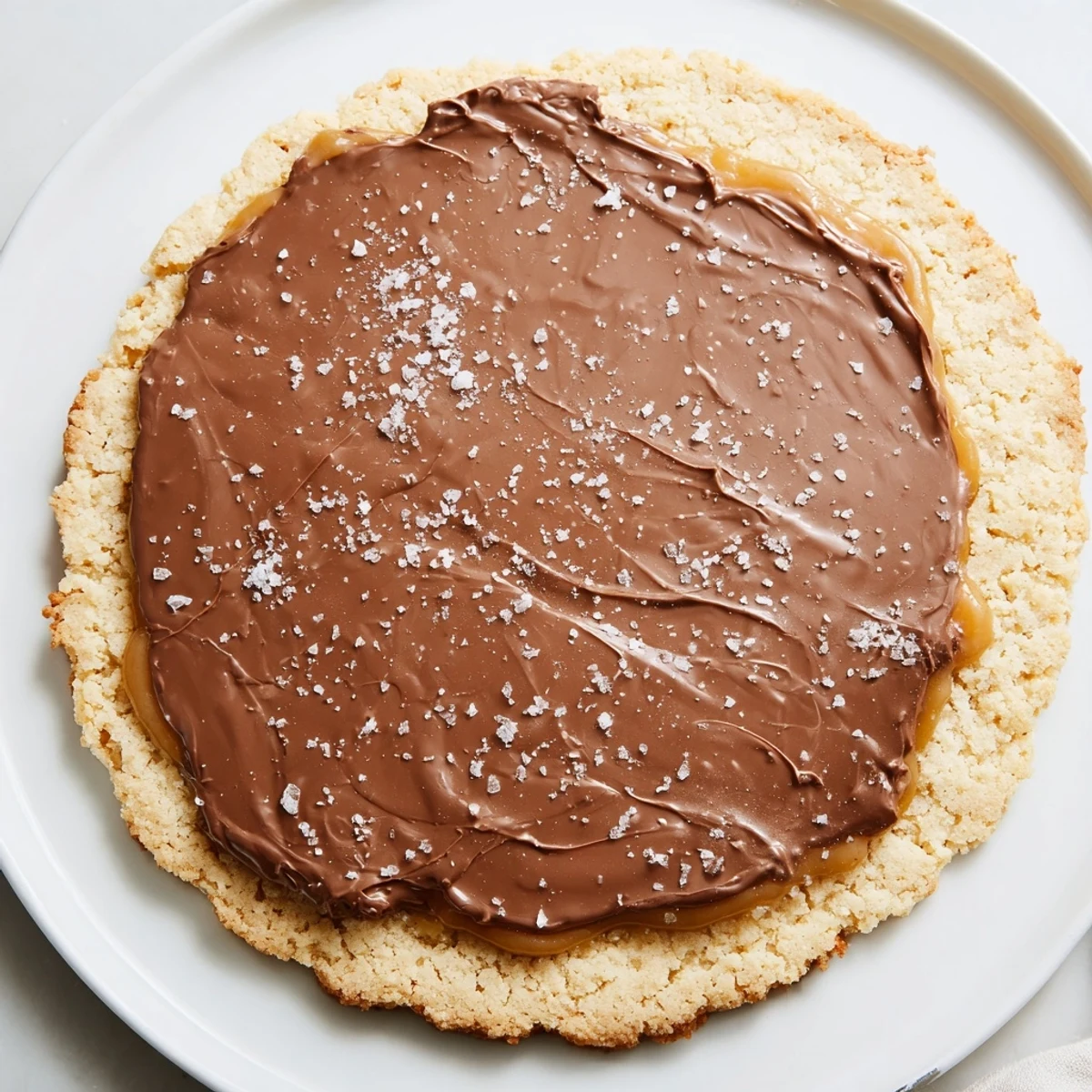 A plate of Twix Cookies ready to serve, perfect for a festive gathering or sweet dessert tray.