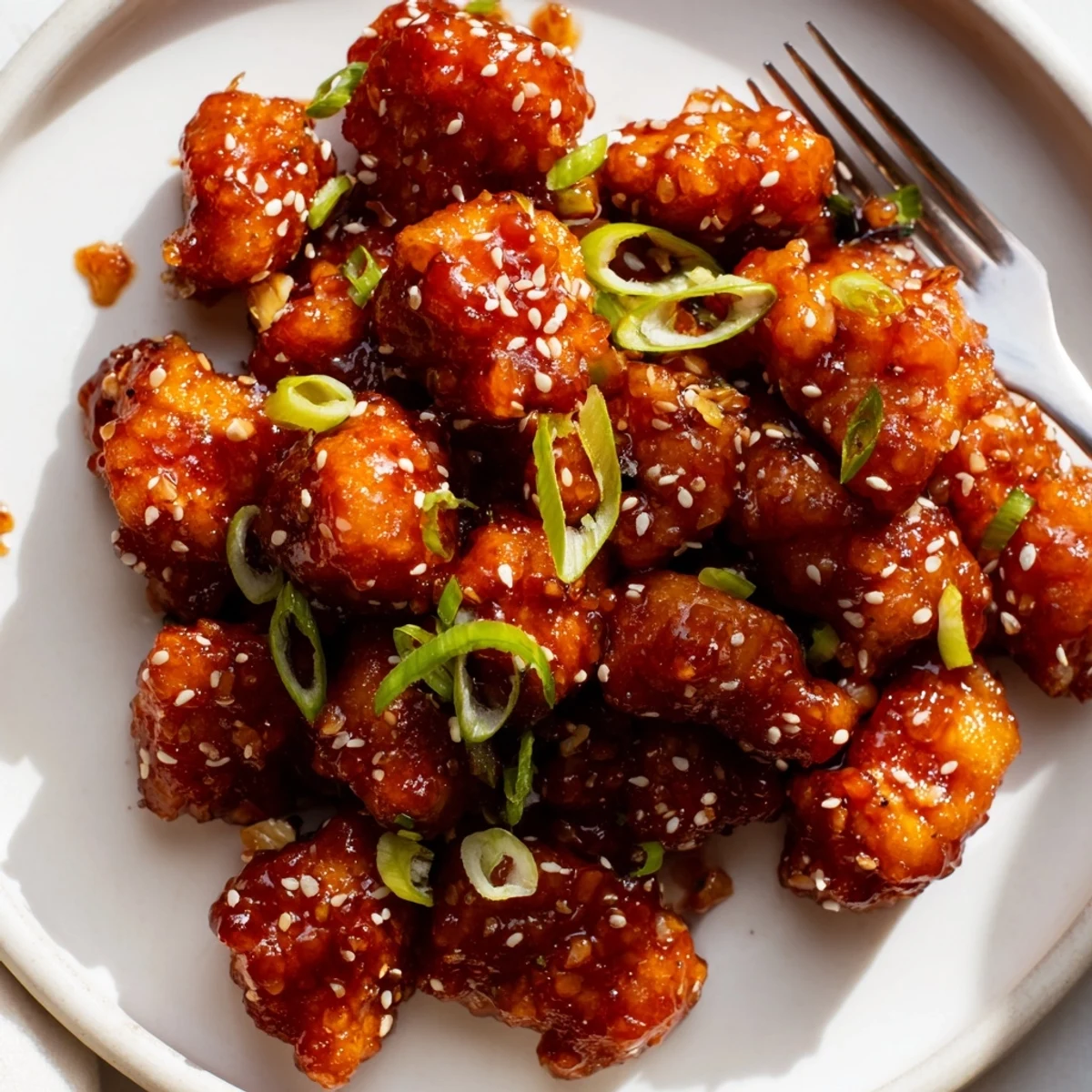 Sizzling sweet and spicy Thai chicken in a skillet, ready to serve with steamed rice or noodles for an easy weeknight dinner.