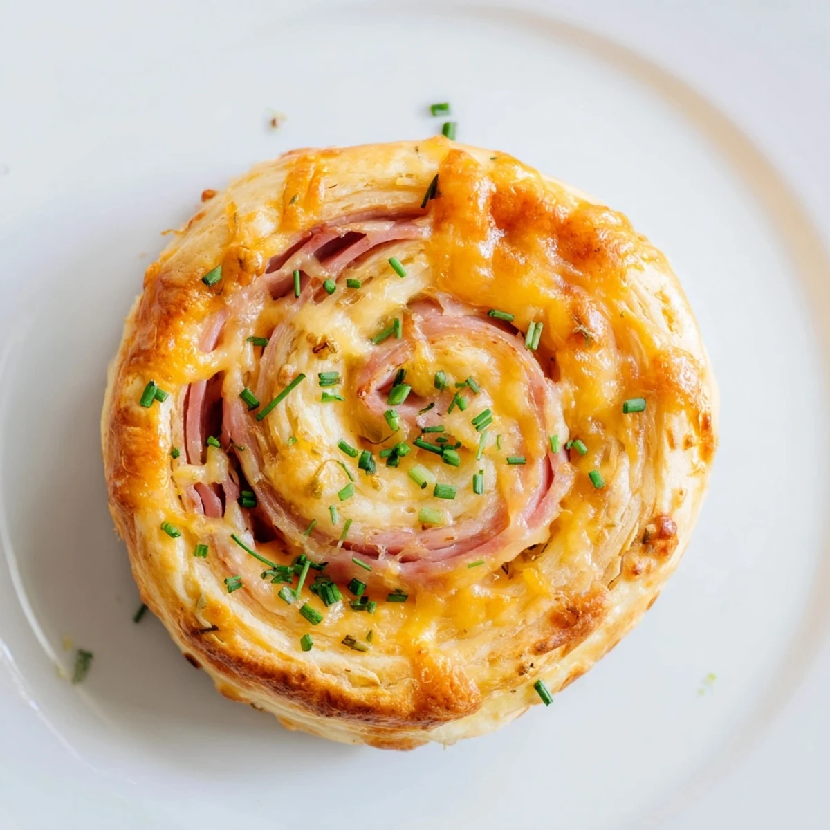 These Ham and Cheese Pinwheels are arranged on a rustic wooden board, perfect for a party appetizer platter.