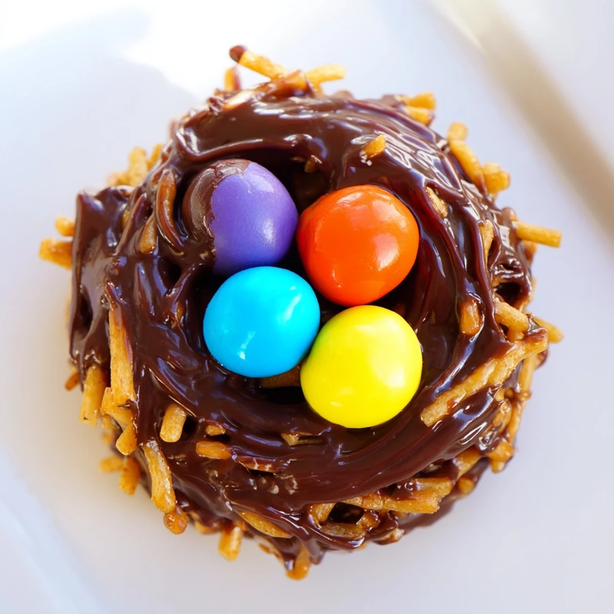 Sweet Easter Birds Nest Cookies displayed on a wire rack, ready for a springtime gathering.