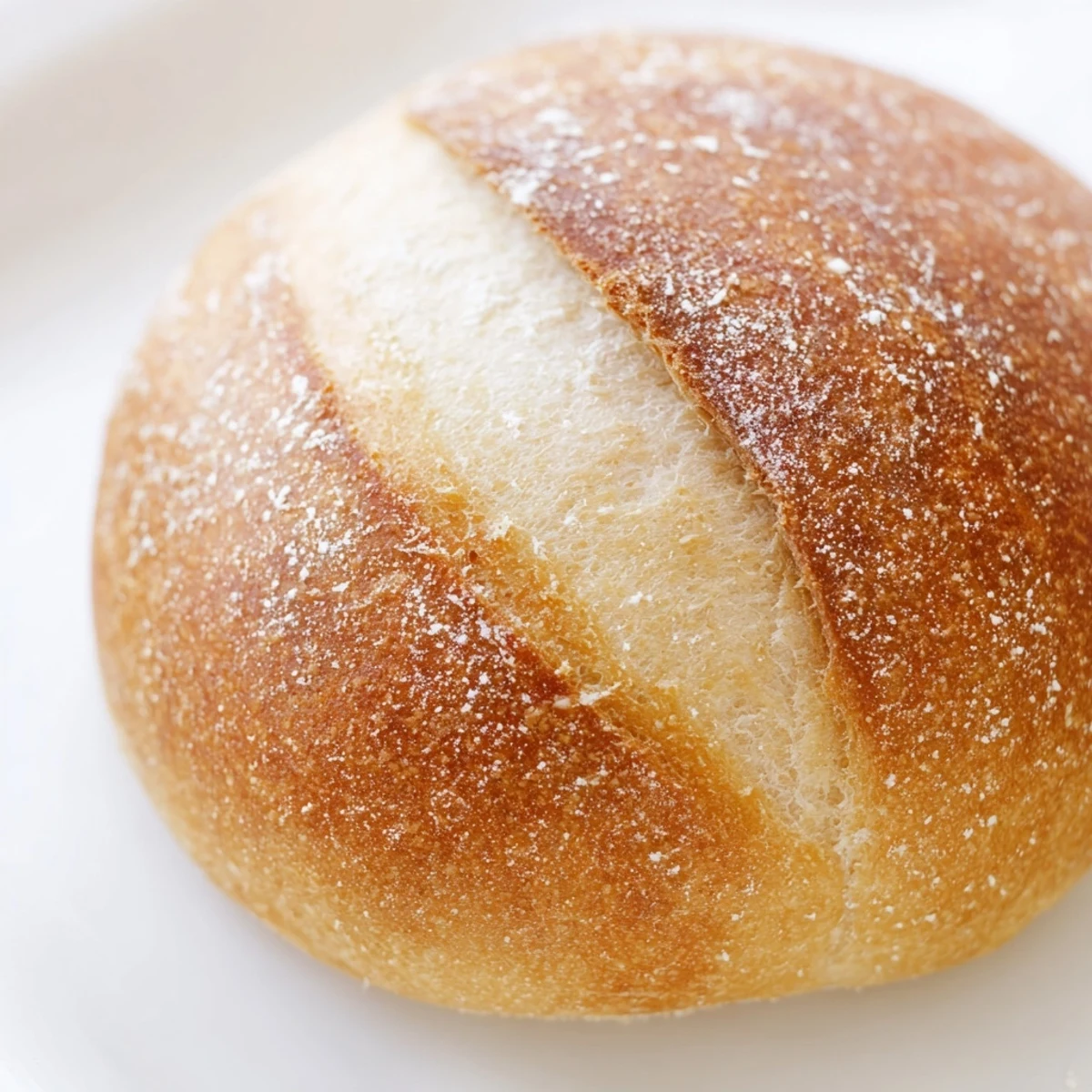Golden brown crusty French bread rolls arranged on a wire cooling rack after baking