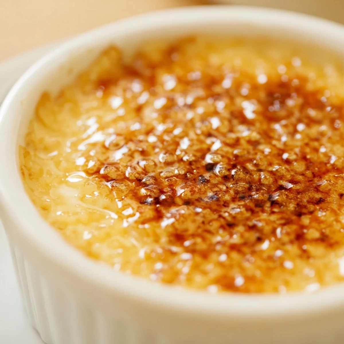 Silky Portuguese rice custard with a caramelized cinnamon crust served in elegant individual dishes
