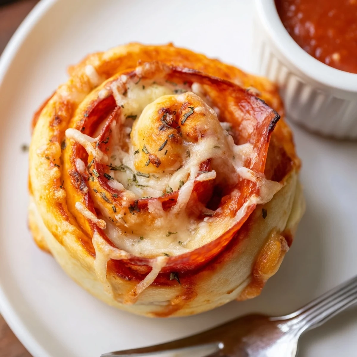 Torn by hand, Pepperoni Pizza Roll Breadsticks reveal melty cheese, crispy edges