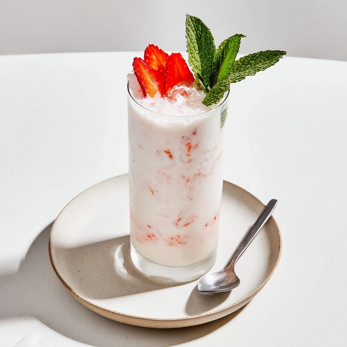 Icy Strawberry Coconut Cooler Recipe blended with fresh strawberries, perfect for summer gatherings