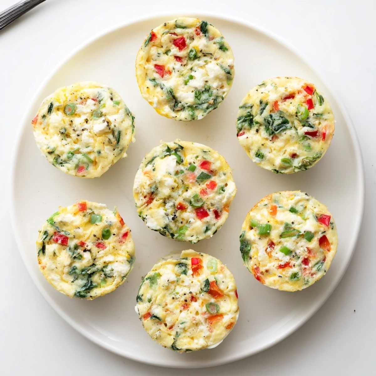 Fluffy, savory High Protein Egg White Bites With Cottage Cheese, perfect for mornings