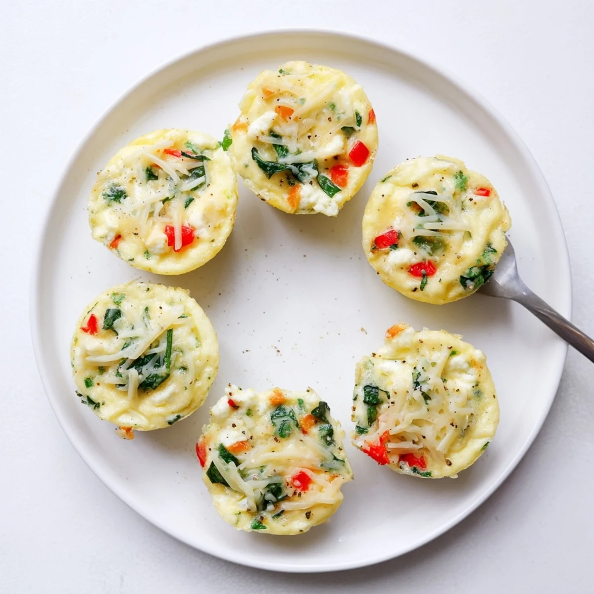 Tray of High Protein Egg White Bites With Cottage Cheese, cooling and ready-to-grab