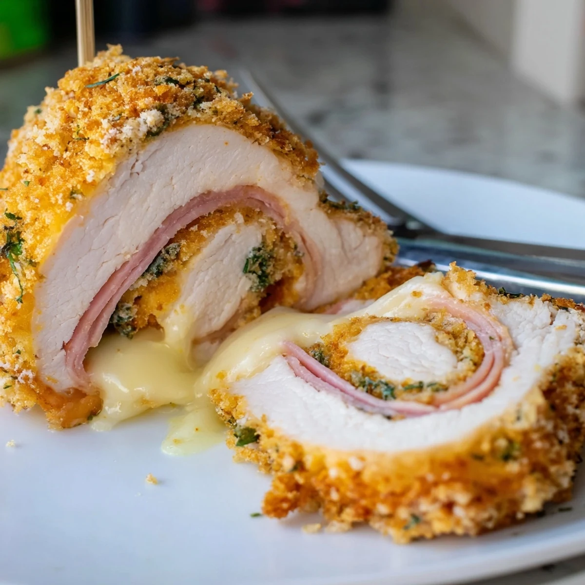 Crispy Pickle Brined Chicken Rolls, panko-crusted and baked or fried until golden.