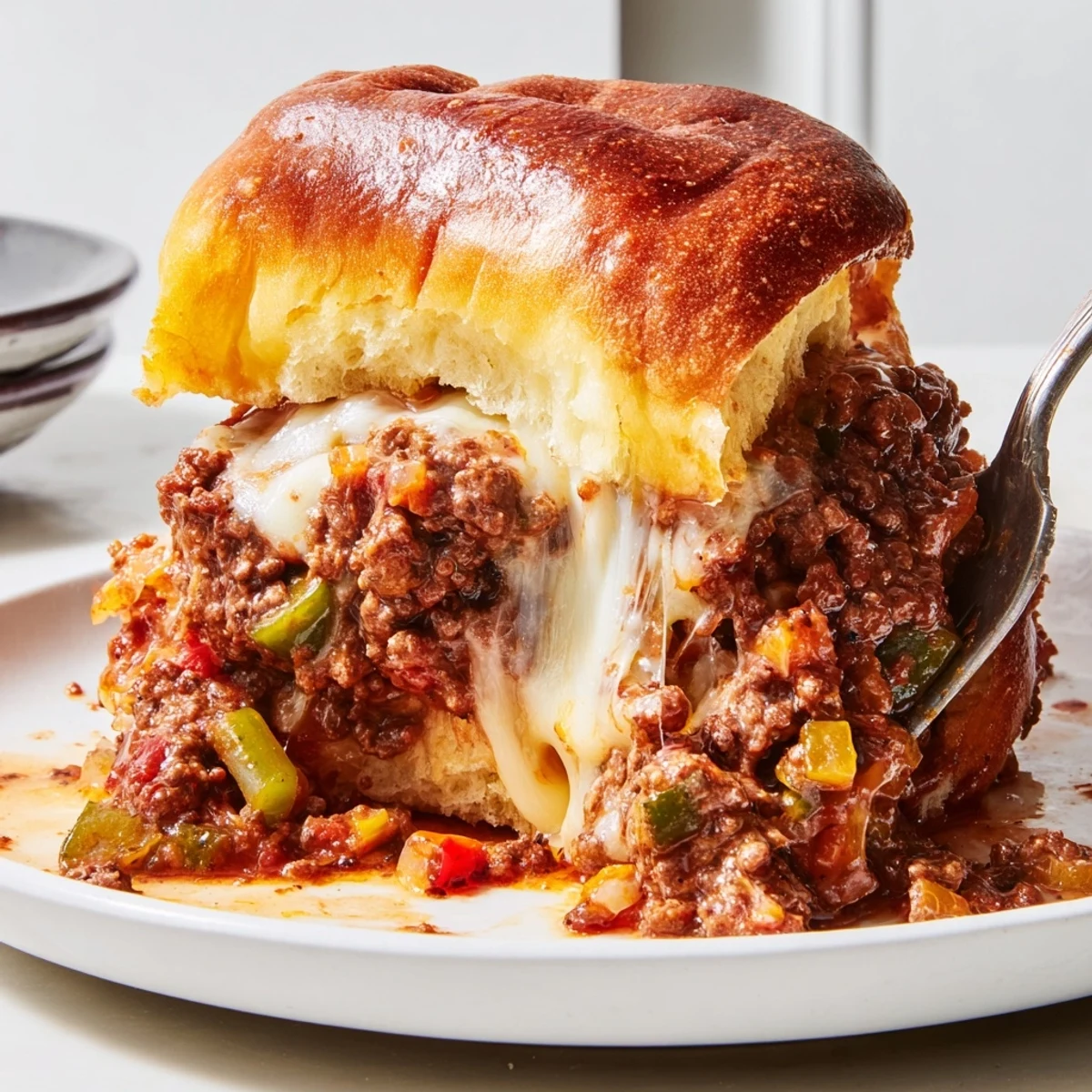 Cheesy Philly Sloppy Joes