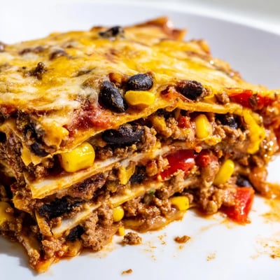 Mexican Lasagna Tortilla Layered